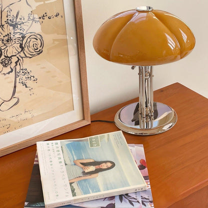 LED Mushroom Table Lamp - Modern Design with Adjustable Brightness for Home Office & Living Room Use