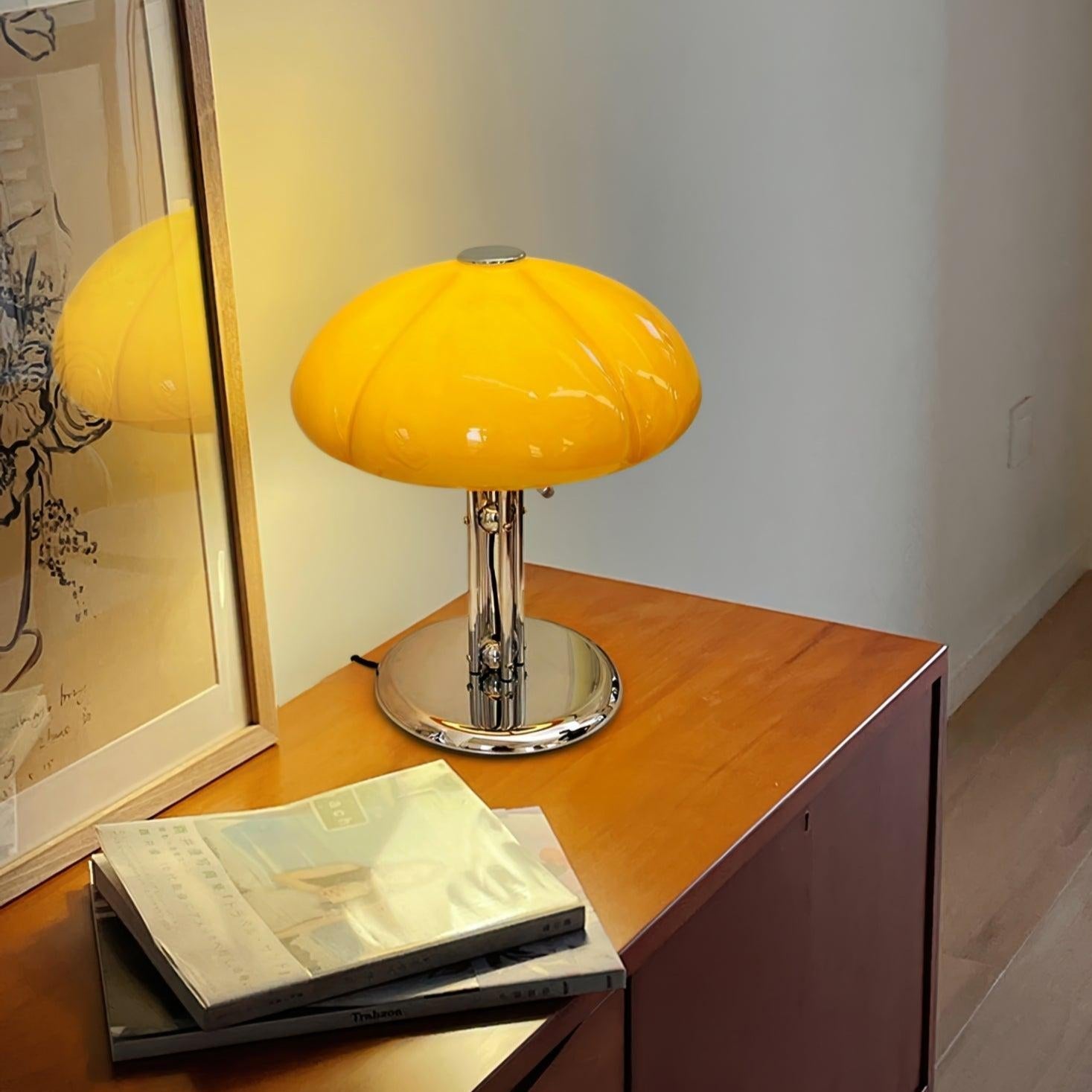 LED Mushroom Table Lamp - Modern Design with Adjustable Brightness for Home Office & Living Room Use