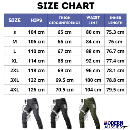 Waterproof Tactical Fleeced Lined Trousers | 10 Pockets, Reinforced Knees & Ideal for Outdoor Work and Sports