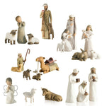 Handmade Nativity Crèche Set | Timeless Wooden Design with Joseph, Mary, Angel & Animals for Christmas Decor and Family Traditions