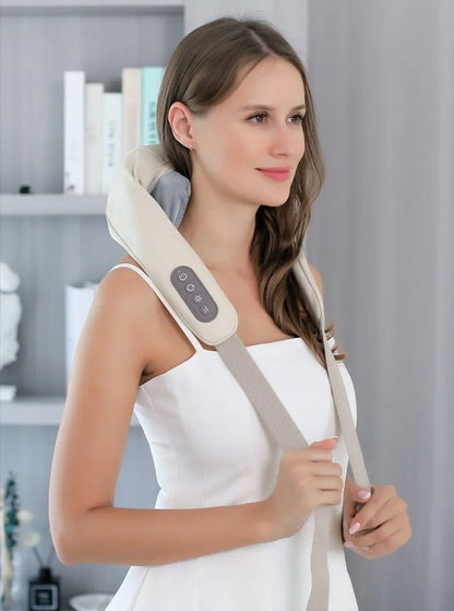 Neck and Back Massager | 3D Massage Heads, Heat Function & Hands-Free Design for Full-Body Relaxation