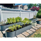 Galvanised Steel Raised Garden Bed | Durable, Modular Design for Organized Planting in Your Outdoor Space