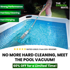 Cordless Rechargeable Pool Vacuum Cleaner | 3-in-1 Design for Efficient Cleaning & Maintenance