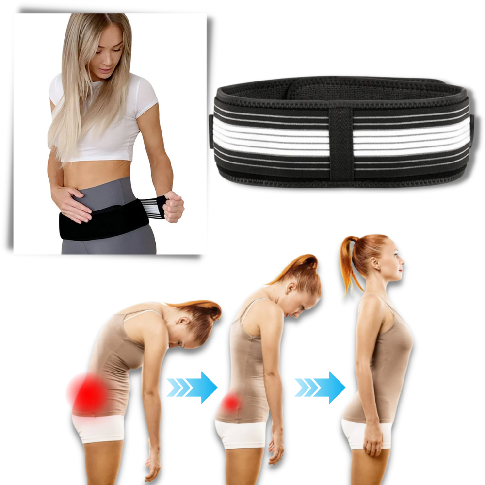 Adjustable Back Brace Belt | Neoprene Material for Hip, Back & Tailbone Pain Relief, Enhanced Posture & Comfort