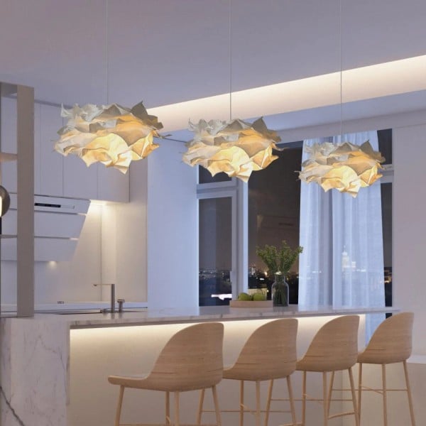Nordic Paper Cloud Pendant Lamp - Modern Hanging Light Fixture for Living Room & Dining Room