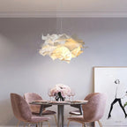 Nordic Paper Cloud Pendant Lamp - Modern Hanging Light Fixture for Living Room & Dining Room