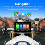 Motorcycle CarPlay Touchscreen Device | Wireless, Waterproof 7-Inch HD Screen for Navigation & Multimedia Access