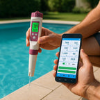 Digital Pool Water Tester | 7-in-1 pH, Chlorine, Temperature & Real-Time Monitoring for Accurate Water Quality Management