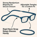 Adjustable Hanging Neck Magnetic Reading Glasses Clic Glasses