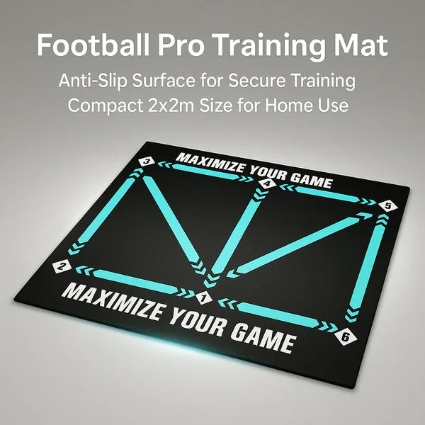 Football Pro Training Mat | Anti-Slip, 2x2m for Dribbling, Coordination & Daily Practice at Home