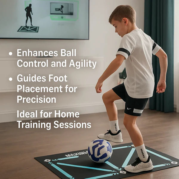 Football Pro Training Mat | Anti-Slip, 2x2m for Dribbling, Coordination & Daily Practice at Home