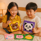 Creative Craft Set for Children | Includes Coloured Felts, Yarn & Shapes for Fun Learning Activities