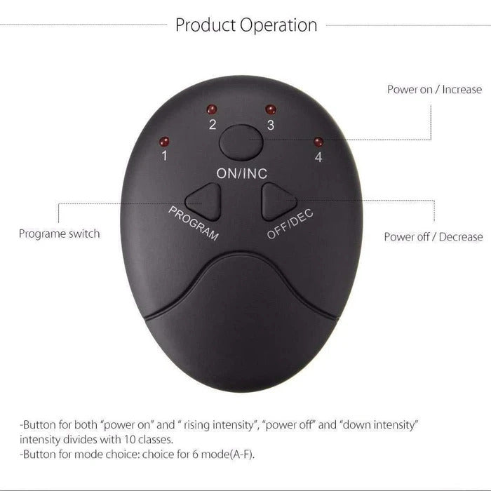 EMS Muscle Stimulator | Wireless, Customizable Intensity & Portable for Full-Body Workouts at Home