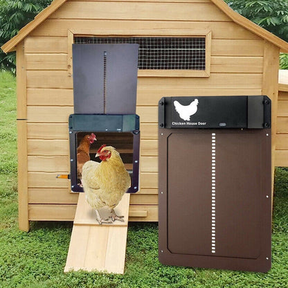 Automatic Chicken Coop Door | Waterproof, Easy Installation & Light Sensor for Poultry Safety