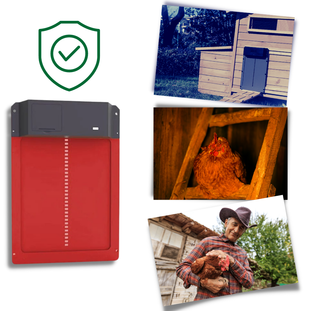 Automatic Chicken Coop Door | Light-Sensitive, Battery-Powered & Secure for Poultry Safety