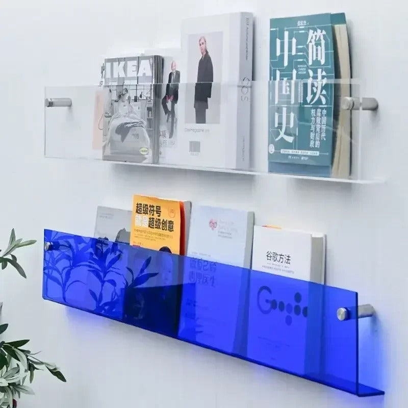 Wall-Mounted Floating Shelves for Home Storage & Display - Modern Wood Design for Living Room & Bedroom
