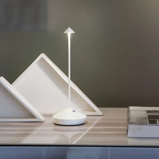 LED Table Lamp - Minimalistic Waterproof & Dimmable Wireless Light for Home Office & Bedroom Use