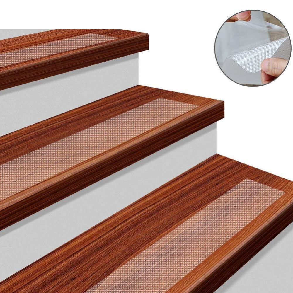 Non Slip Stair Treads with Adhesive - Anti Slip Tread Covers for Safe Indoor Steps & Stairs Protection