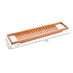 Bamboo Bathtub Tray with Adjustable Sides for Relaxing Spa Experience and Bath Accessories Storage