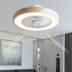 Integrated LED Bladeless Ceiling Fan Light with Remote Control - Round & Square Design for Modern Home Use