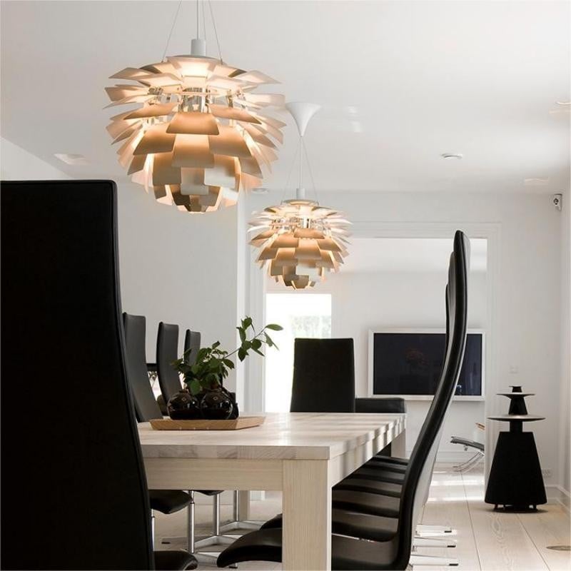 Artichoke Shape Pendant Lamp - Nordic Design Hanging Light Fixture for Modern Home Decor & Dining Spaces