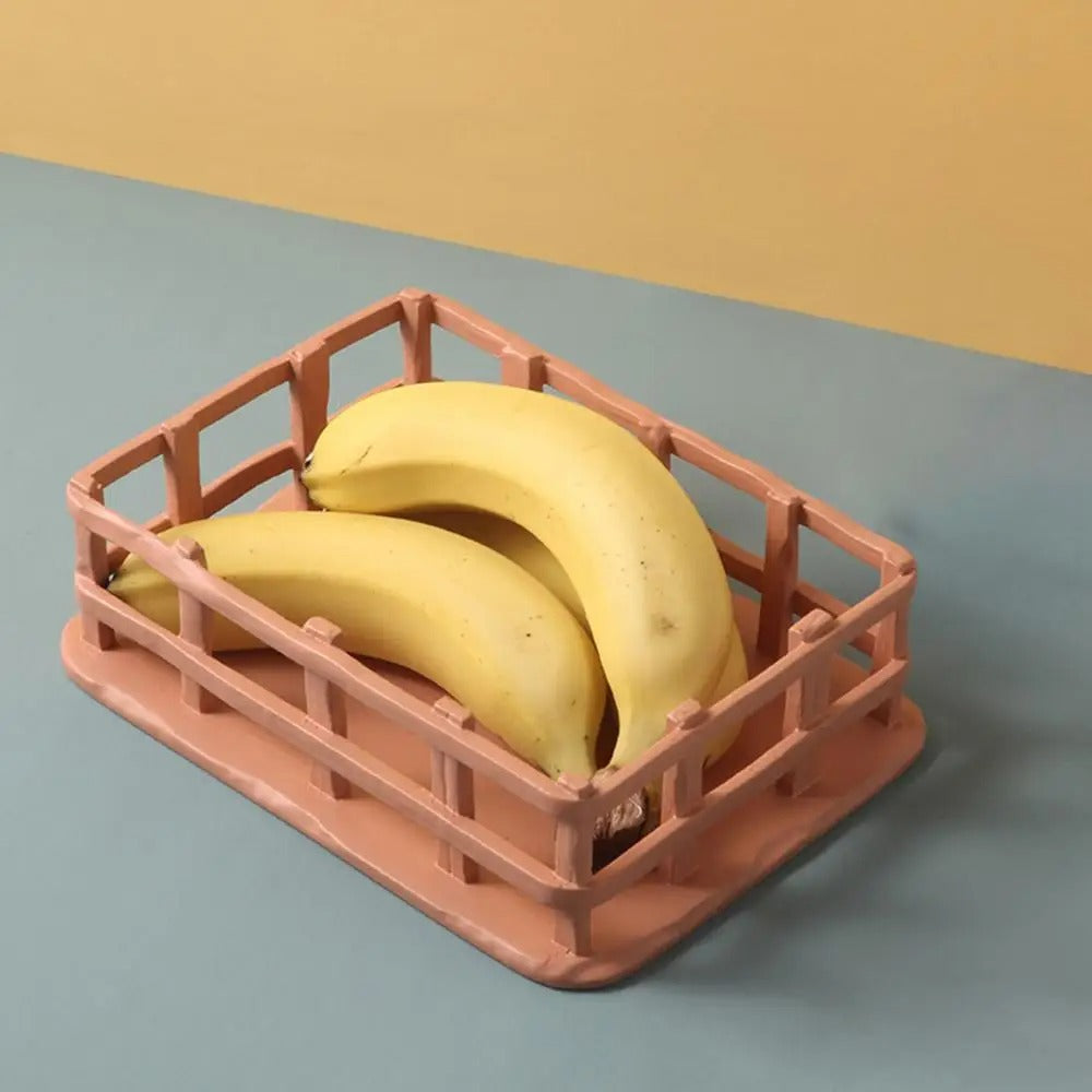 Modern Ceramic Fruit Bowl - Decorative Centerpiece for Kitchen & Dining Table