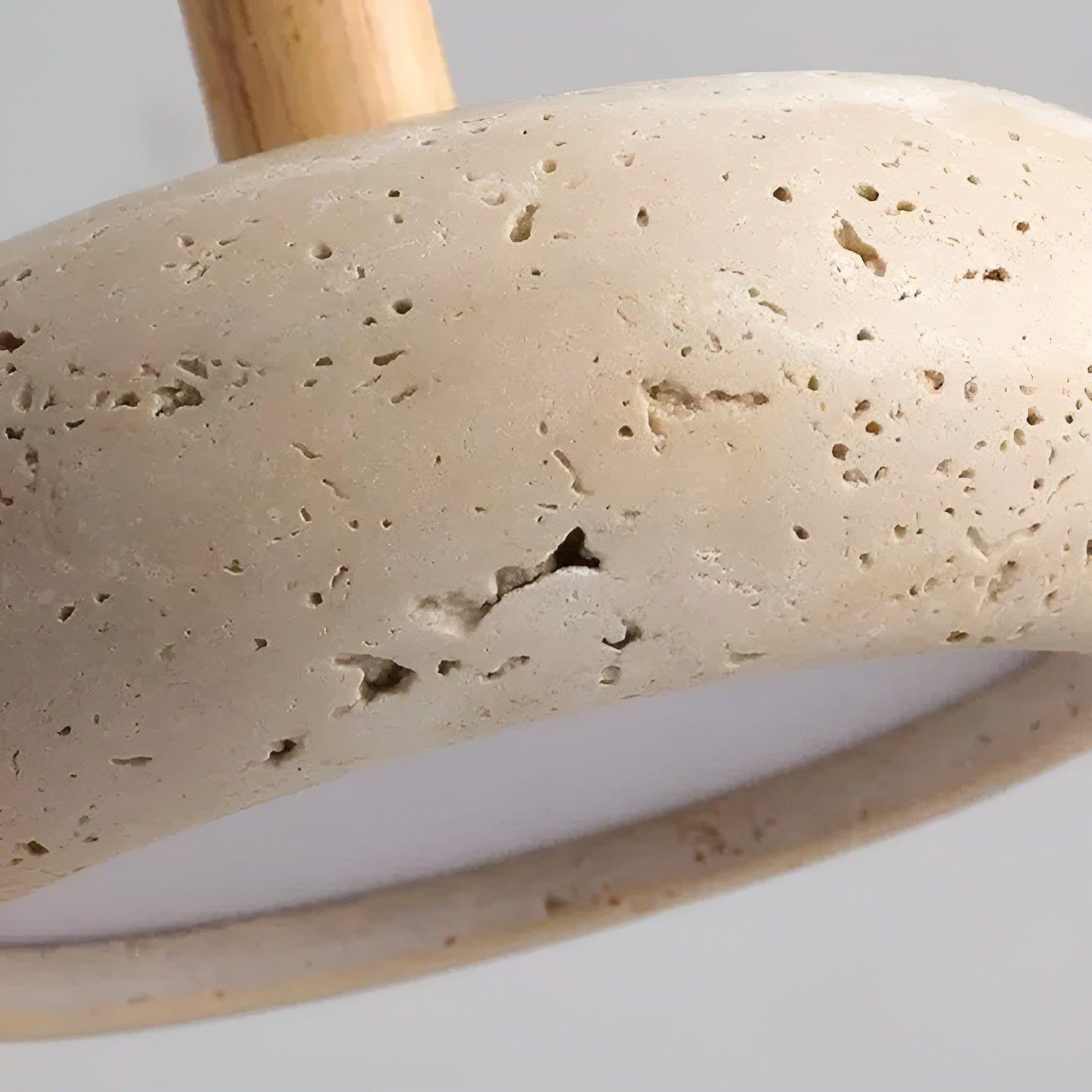 LED Wabi Sabi Japanese Ceiling Light - Retro Stone Fixture for Modern Home Decor & Ambient Lighting