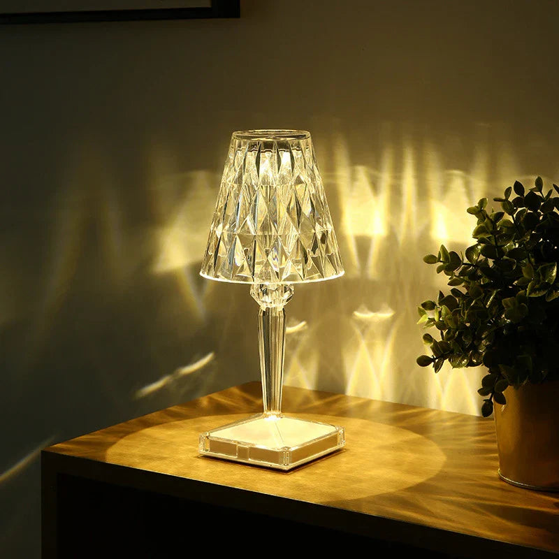 LED Crystal Table Lamp - Modern Decorative Lighting for Living Room, Bedroom & Office Use