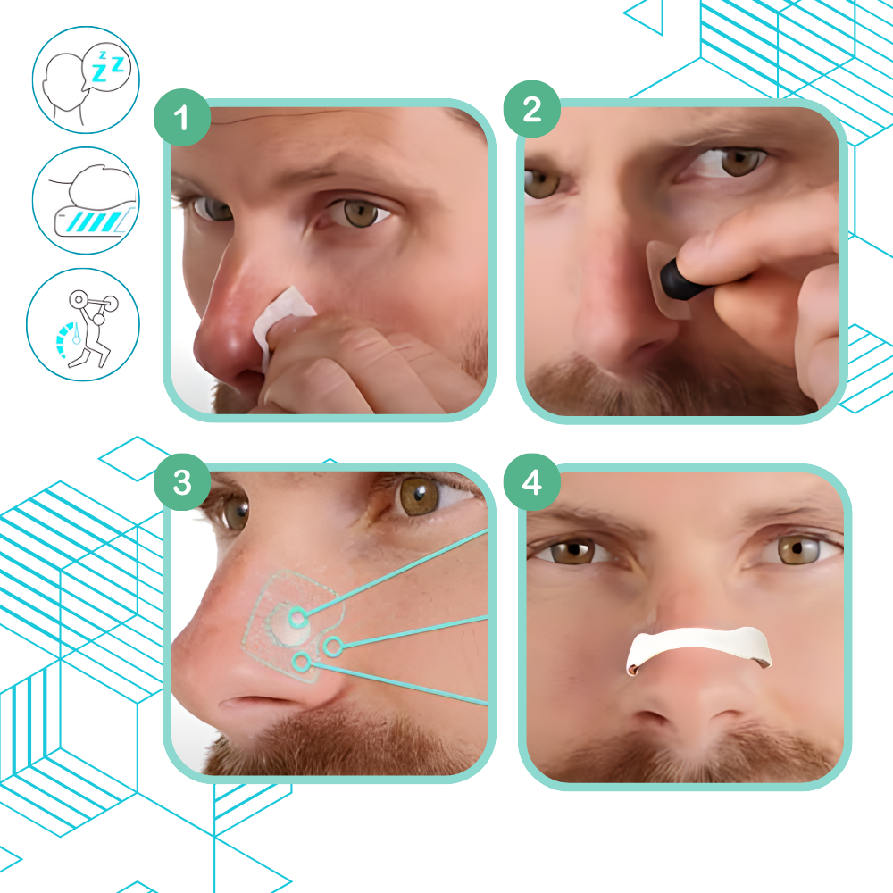 Snoring Relief Nasal Strips – Magnetic Design for Easy Breathing & Peaceful Sleep