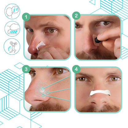 Snoring Relief Nasal Strips – Magnetic Design for Easy Breathing & Peaceful Sleep