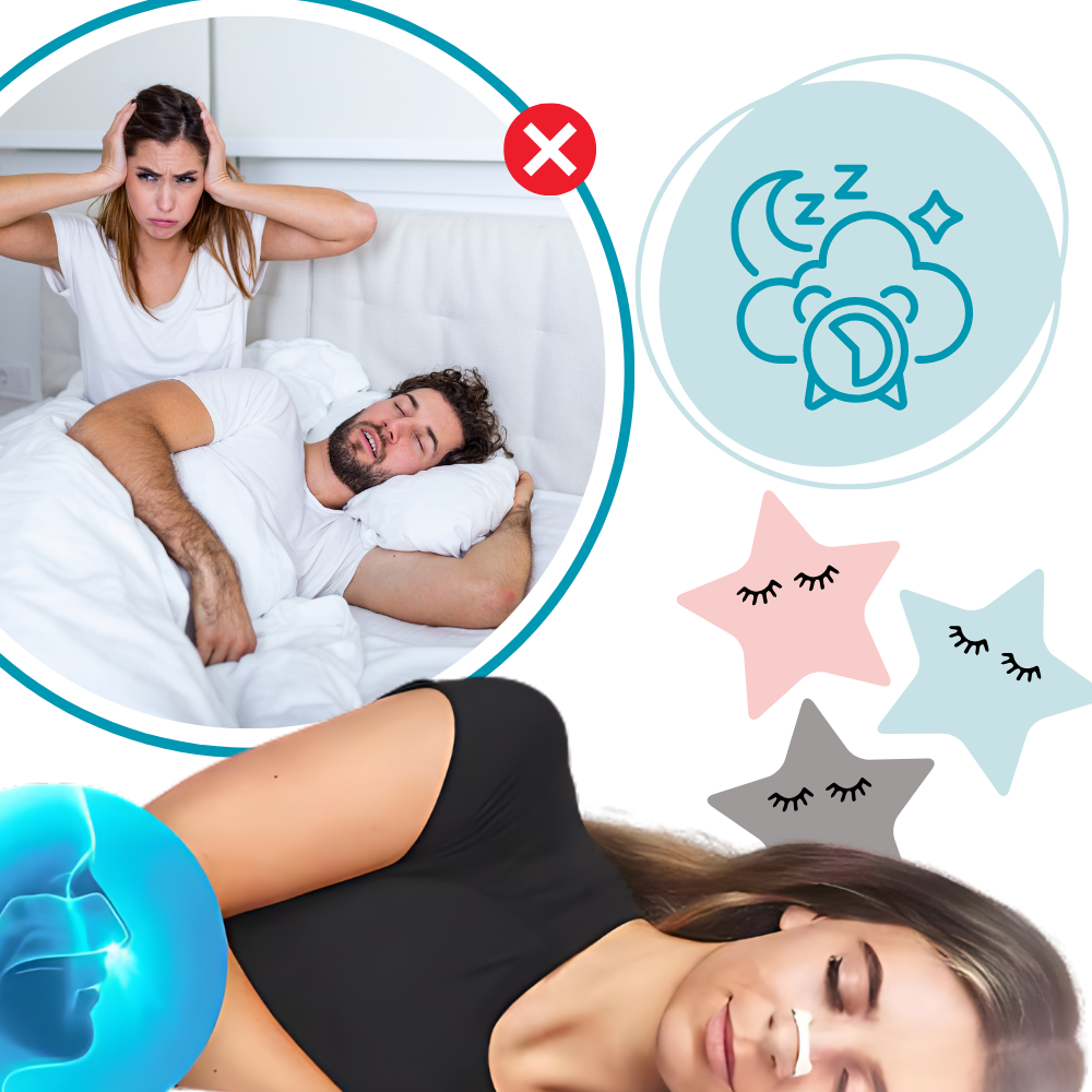 Snoring Relief Nasal Strips – Magnetic Design for Easy Breathing & Peaceful Sleep