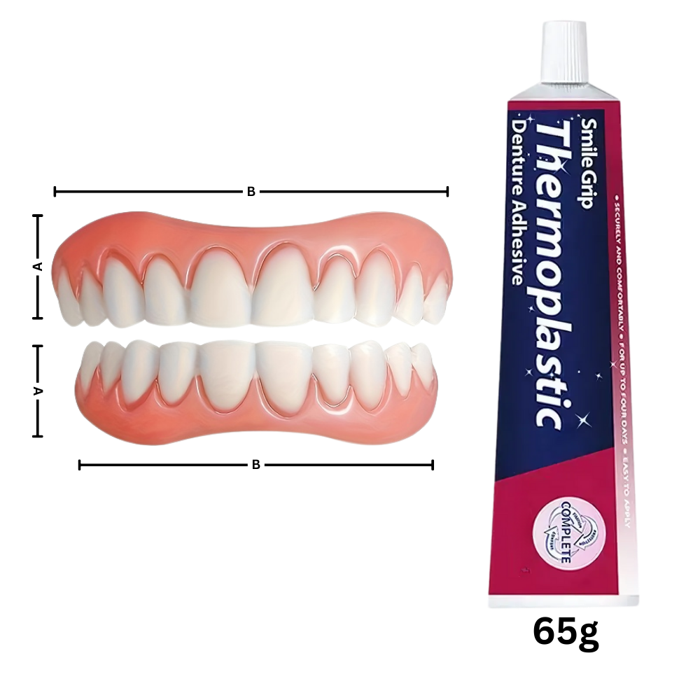 CustomGrip Denture Solution | Customizable Fit, Strong Adhesive & Easy Maintenance for Natural Smile Enhancement