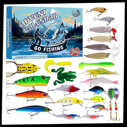 Fishing Advent Calendar – Mystery Tackle Box for Christmas, Perfect Gift for Anglers