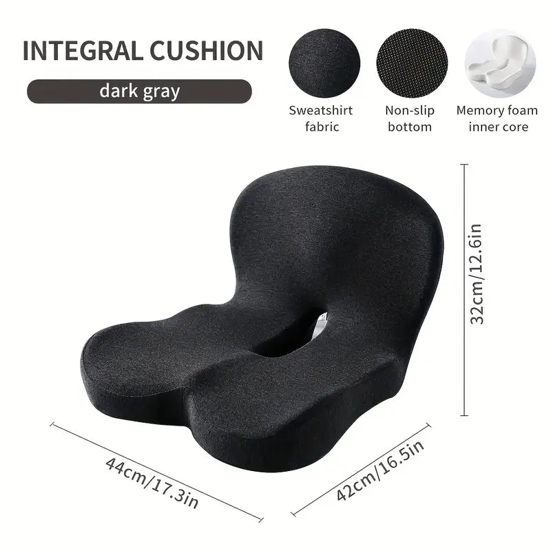 Memory Foam Backrest Cushion | Soft Support for Buttocks & Waist Relief for Home Office or Car Use