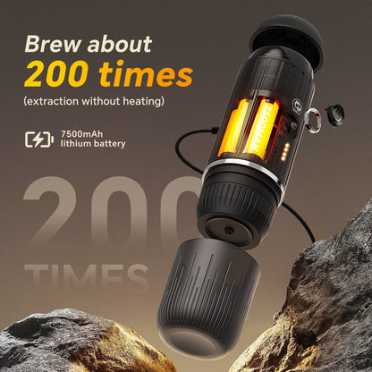 Compact Portable Espresso Maker with USB Charging - Perfect for Coffee Lovers On-the-Go, Compatible with Ground Coffee