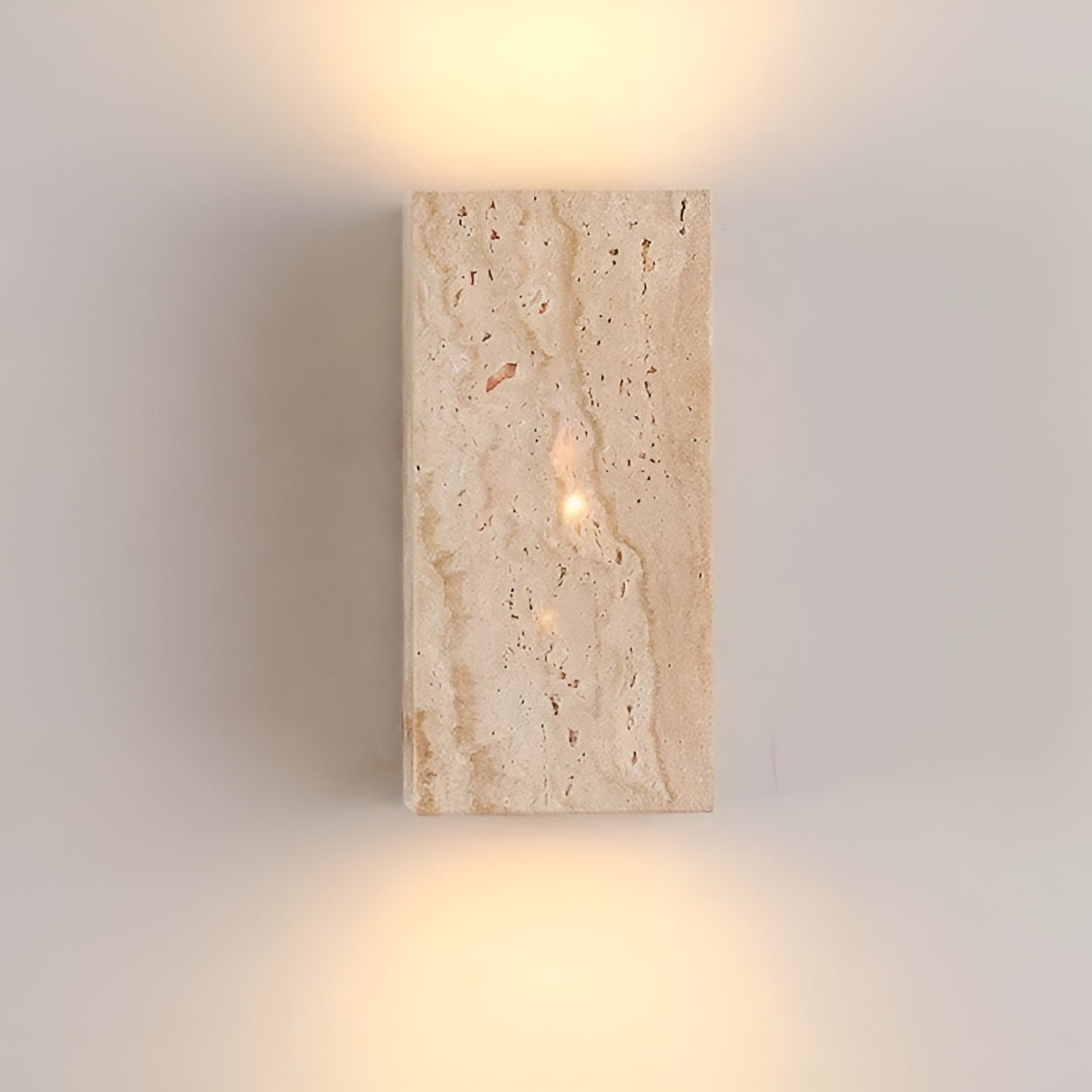 IP65 Waterproof Outdoor LED Wall Lamp with Travertine Stone Design for Garden, Patio & Exterior Lighting