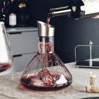1500ml Wine Decanter with Aerator | Hand-Blown Lead-Free Crystal for Enhanced Aroma & Flavor at Dinner Parties