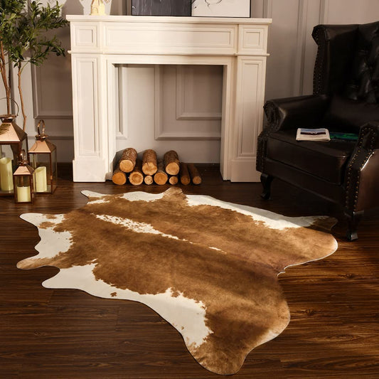 Cow Print Area Rug - Luxe Premium Soft Carpet for Living Room & Bedroom Décor
