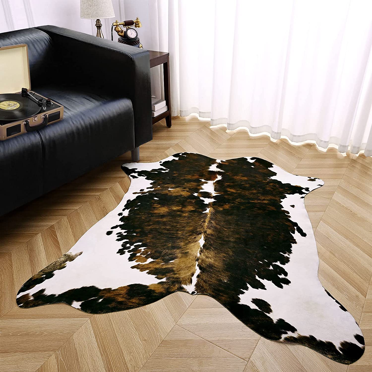 Cow Print Area Rug - Luxe Premium Soft Carpet for Living Room & Bedroom Décor
