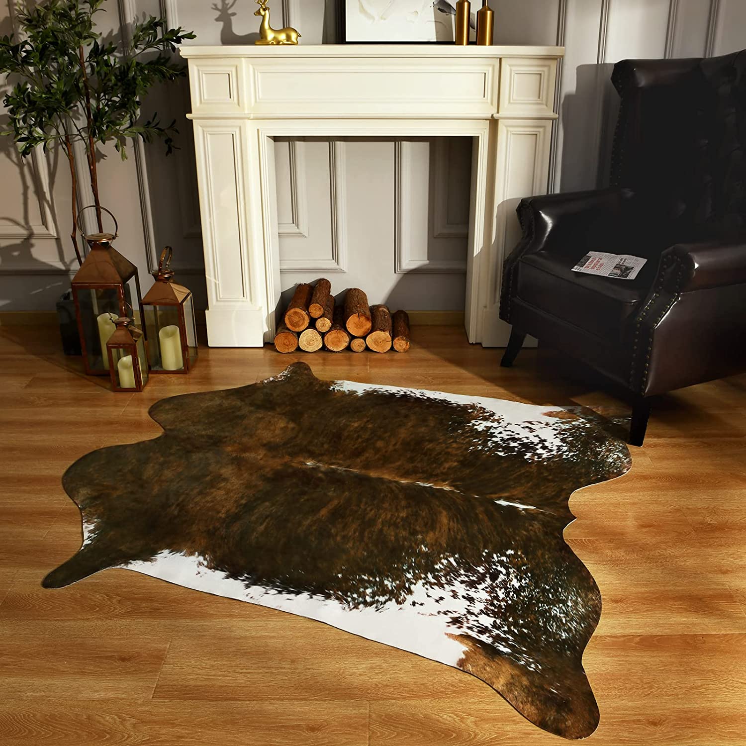Cow Print Area Rug - Luxe Premium Soft Carpet for Living Room & Bedroom Décor