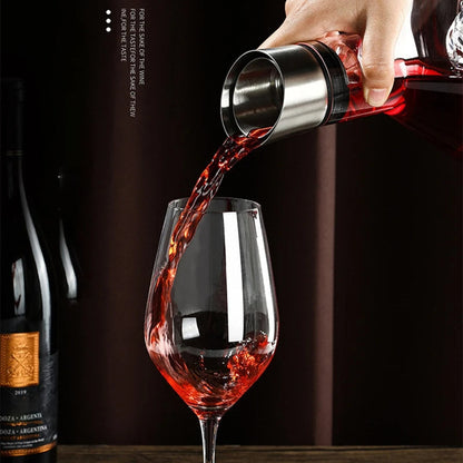 1500ml Wine Decanter with Aerator | Hand-Blown Lead-Free Crystal for Enhanced Aroma & Flavor at Dinner Parties