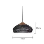 Rattan Pendant Light Fixture - Bohemian Style Hanging Lamp for Living Room, Dining Room & Kitchen Decor