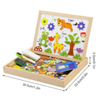 2in1 Montessori Drawing Board | Eco-Friendly, Magnetic Shapes & Whiteboard for Creative Learning and Skill Development