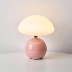 LED Mushroom Table Lamp in French Cream Finish - Modern Lighting for Living Room, Bedroom & Home Decor