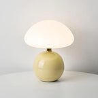 LED Mushroom Table Lamp in French Cream Finish - Modern Lighting for Living Room, Bedroom & Home Decor
