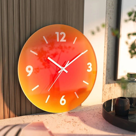 Modern Wall Clock with Natural Wood Design - Silent Quartz Movement for Home & Office Decor