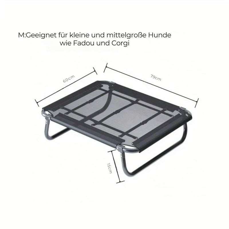 Collapsible Dog Bed | Breathable, Water-Repellent & Ideal for Indoor and Outdoor Use