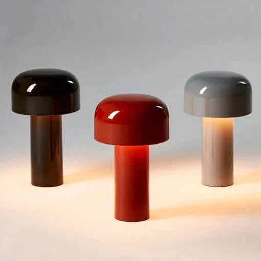 LED Mushroom Rechargeable Table Lamp - Portable Night Light with Adjustable Brightness for Home, Office, and Outdoor Use