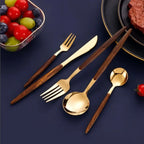 30-Piece Stainless Steel Cutlery Set with Knives, Forks, and Spoons for Dining and Entertaining