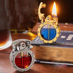 Vintage Steampunk Kerosene Lighter | Transparent Design, Windproof & Ideal for Collectors and Smoking Enthusiasts